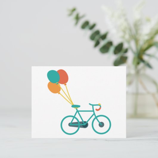 Ballonfiets Briefkaart (Staand voorkant)