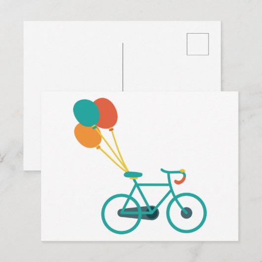Ballonfiets Briefkaart (Voorkant / Achterkant)