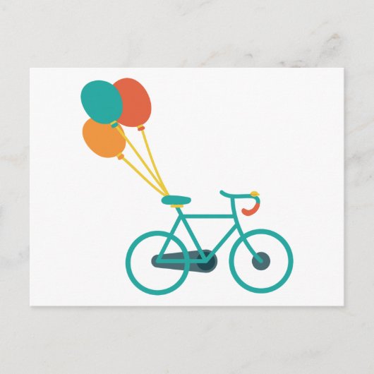 Ballonfiets Briefkaart (Voorkant)