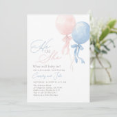 Ballongenderonthulling Kaart (Staand voorkant)