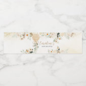 Ballongroen genderneutraal Baby shower Waterfles Etiket (Enkel label)