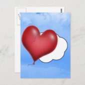 Ballonharten (Jouw tekst toevoegen) Briefkaart (Voorkant / Achterkant)