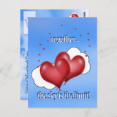 Ballonharten met kleine harten briefkaart (Voorkant / Achterkant)