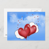 Ballonharten met weinig hart briefkaart (Voorkant / Achterkant)