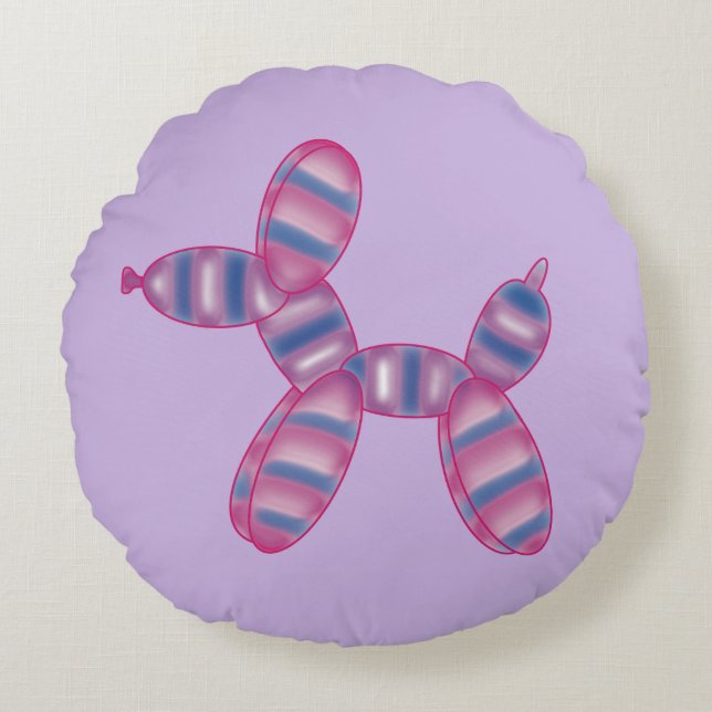 Ballonhond biseksuele vlag kleuren rond kussen (Voorkant)