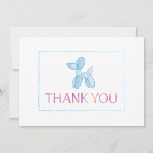 Ballonhond Dank U Fotokaart voor Kinderen Kaart (Voorkant)