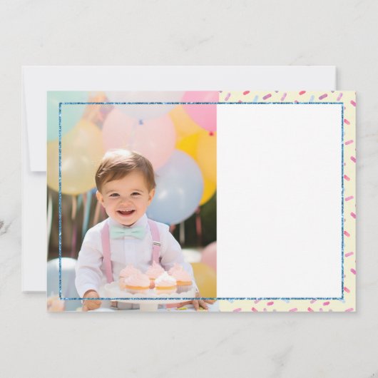 Ballonhond Dank U Fotokaart voor Kinderen Kaart (Achterkant)