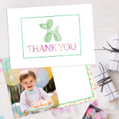 Ballonhond groen dank u kaart