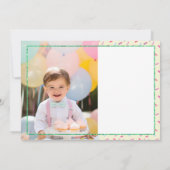 Ballonhond groen dank u kaart (Achterkant)