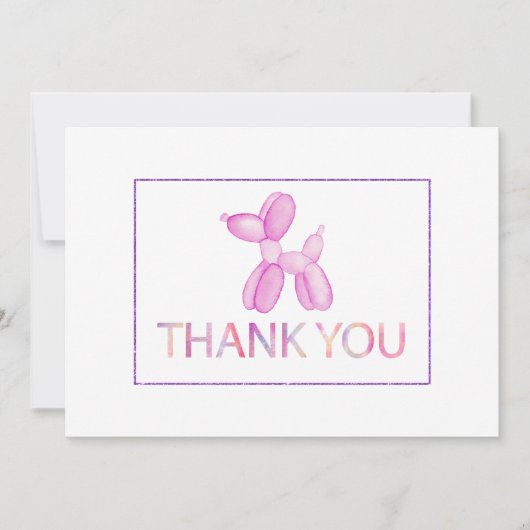 Ballonhond Kinder bedankkaart Kaart (Voorkant)