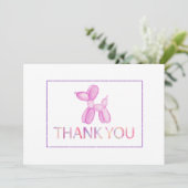 Ballonhond Kinder bedankkaart Kaart (Staand voorkant)