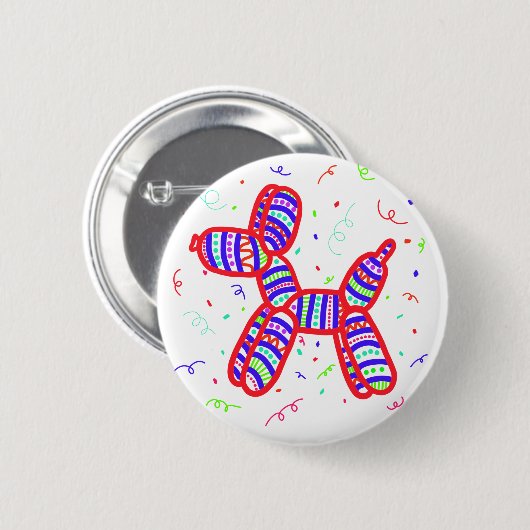 Ballonhond met Confetti Button (Voorkant /achterkant)