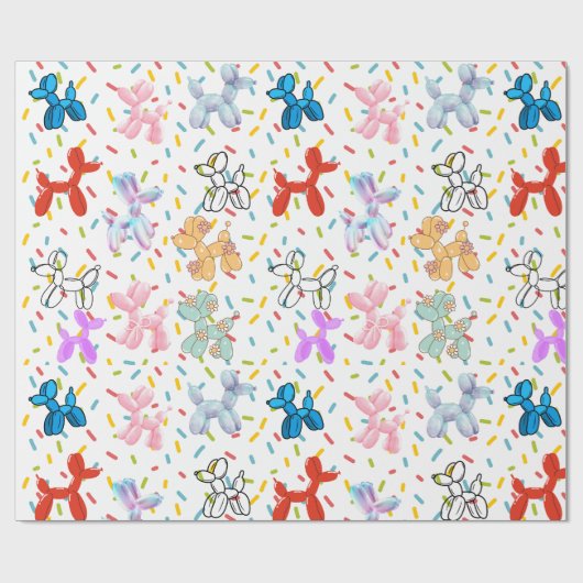 ballonhondenwikkelpapier cadeaupapier (Vlak)