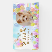 Ballonhuisdierhond Foto Spandoek (Verticaal)