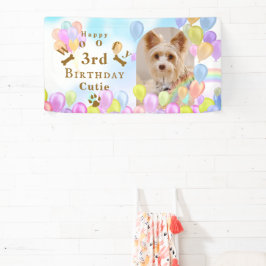 Ballonhuisdierhond Foto Spandoek