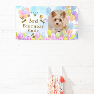 Ballonhuisdierhond Foto Spandoek