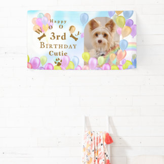 Ballonhuisdierhond Foto Spandoek