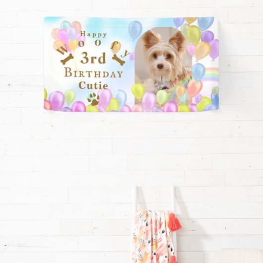 Ballonhuisdierhond Foto Spandoek (Insitu)