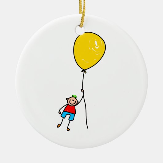 ballonjongen keramisch ornament (Voorkant)