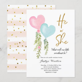 Ballonjongen of meisje kaart