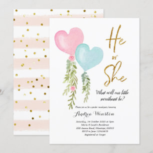 Ballonjongen of meisje kaart