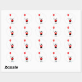 ballonjongen ronde sticker (Vel)