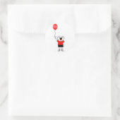 ballonjongen ronde sticker (Tas)