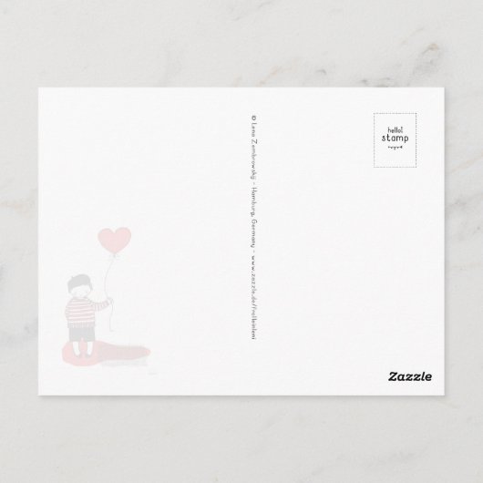 Ballonjunge Briefkaart (Achterkant)