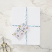 Ballonkat Patroon Schattig Minimalistisch Cadeaulabel (Met Touw)