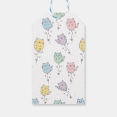 Ballonkat Patroon Schattig Minimalistisch Cadeaulabel (Achterkant)