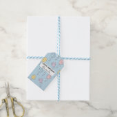 Ballonkat Patroon Schattig Minimalistisch Cadeaulabel (Met Touw)