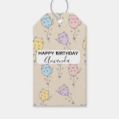 Ballonkat Patroon Schattig Minimalistisch Cadeaulabel (Voorkant)