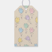 Ballonkat Patroon Schattig Minimalistisch Cadeaulabel (Achterkant)