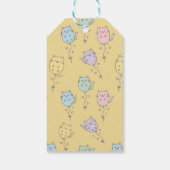 Ballonkat Patroon Schattig Minimalistisch Cadeaulabel (Achterkant)