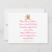 ballonkonijnenverjaardagsuitnodiging kaart (Achterkant)