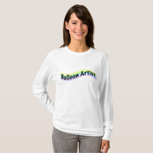 Ballonkunstenaar: Zware vormgeving in pasteelkleur T-shirt