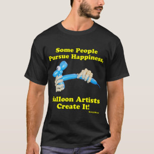 Ballonkunstenaars Creëer Happiness Hands en hond T-shirt