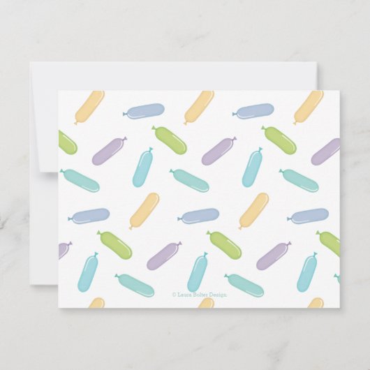 Ballonletters bedankbriefjes notitiekaartje (Achterkant)