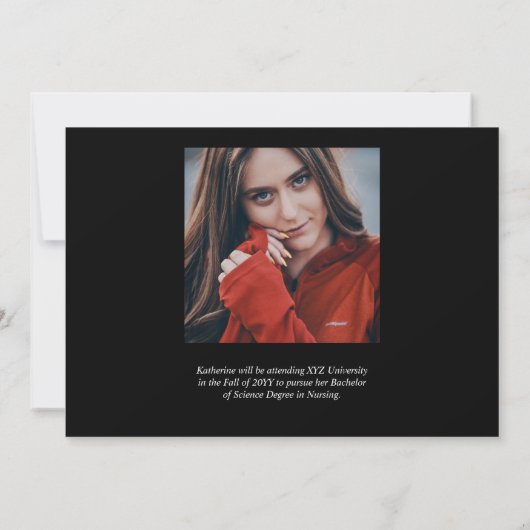 Ballonletters RN Caduceus Stethoscoop Afstuderen Aankondiging (Achterkant)