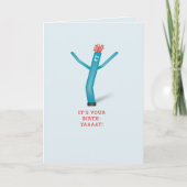 Ballonman kinder blije verjaardag kaart (Voorkant)