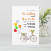Ballonmand Bloemfiets Elke leeftijd Verjaardag Kaart (Staand voorkant)
