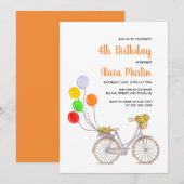 Ballonmand Bloemfiets Elke leeftijd Verjaardag Kaart (Voorkant / Achterkant)