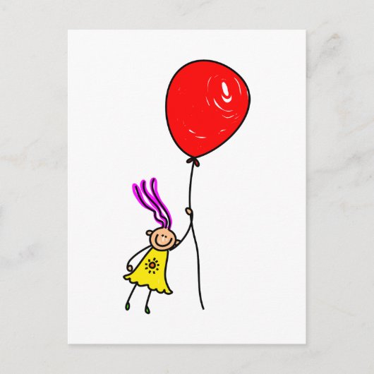 ballonmeisje briefkaart (Voorkant)