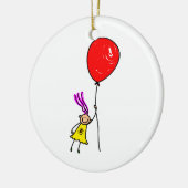 ballonmeisje keramisch ornament (Links)