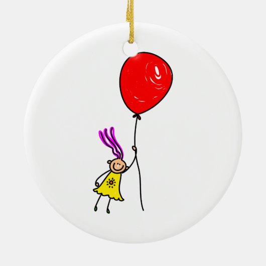 ballonmeisje keramisch ornament (Achterkant)