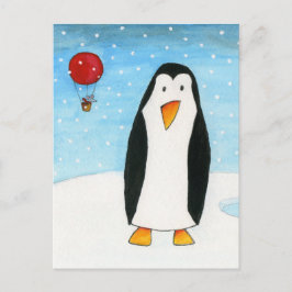 Ballonmuis en pinguïn #2 briefkaart