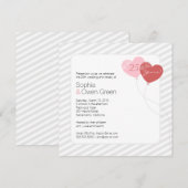 Ballonnen 25e bruiloft feestje kaart (Voorkant / Achterkant)