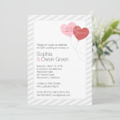 Ballonnen 25ste bruiloft jubileumfeest kaart (Staand voorkant)