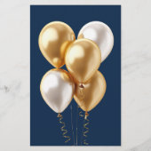 Ballonnen 50e verjaardag programma Gold & Navy Men Flyer (Achterkant)