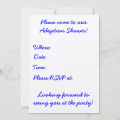 Ballonnen Adoptie Douche uitnodiging (Achterkant)